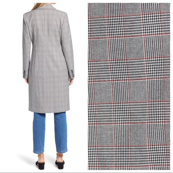 Halogen Structured Plaid Coat - Picture 2 of 7